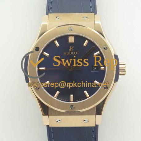 Replica Hublot Classic Fusion Blue King Gold 42MM 511.OX.7180.LR F16 Rose Gold Blue Dial Swiss 2892