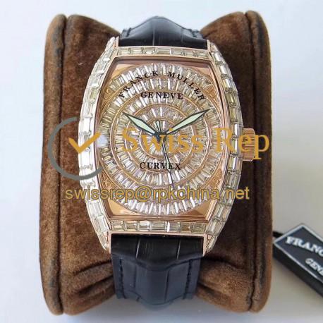 Replica Franck Muller Casablanca 8880 C DT ABF Rose Gold & Diamonds Diamond Dial Swiss 2824-2