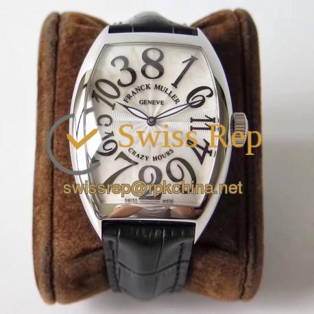 Replica Franck Muller Crazy Hours FM 8880 AB Stainless Steel Silver Dial Swiss 2824-2