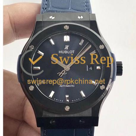 Replica Hublot Classic Fusion Ceramic Blue 511.CM.7170.LR JJ Ceramic Blue Dial Swiss 2892