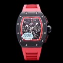 Replica Richard Mille RM011 Felipe Massa Chronograph Limited Edition KV Ceramic Red  Skeleton Dial Swiss 7750