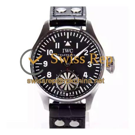 Replica IWC Big Pilot Markus Buhler IW5003 Stainless Steel Black Dial Swiss 6498