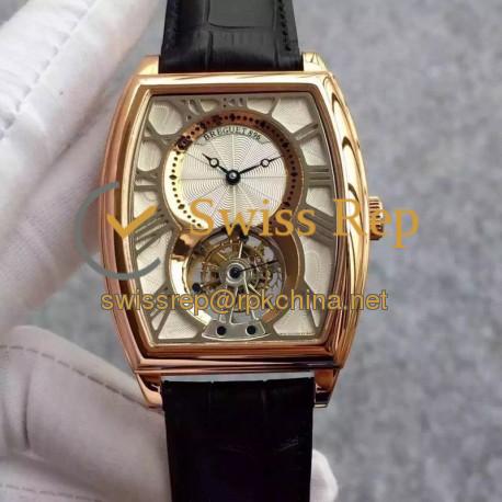 Replica Breguet Heritage 5497 Tourbillon 5497BR/12/9V6 N Rose Gold Silver Dial Swiss Tourbillon