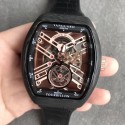 Replica Franck Muller Vanguard Skeleton V 45 S6 SQT CARBONE NR N Carbon Fiber Black & Rose gold Skeleton Dial M9015