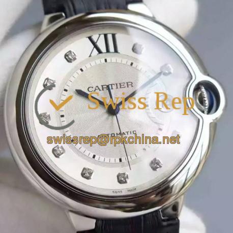 Replica Cartier Ballon Bleu Stainless Steel White Dial M9015