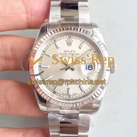 Replica Rolex Datejust 36MM 126234 AR Stainless Steel 904L Rhodium Dial Swiss 3235