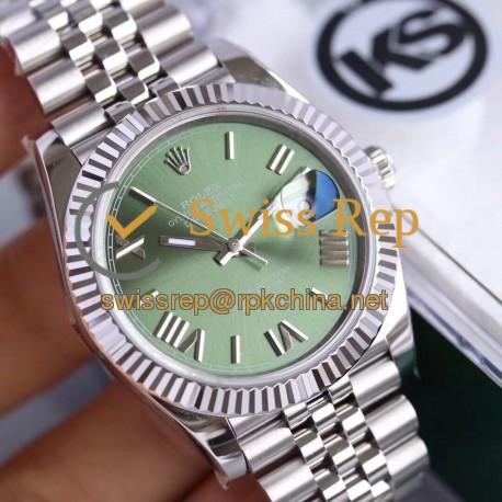 Replica Rolex Datejust II 126334 41MM KS Stainless Steel Green Dial Swiss 2836-2