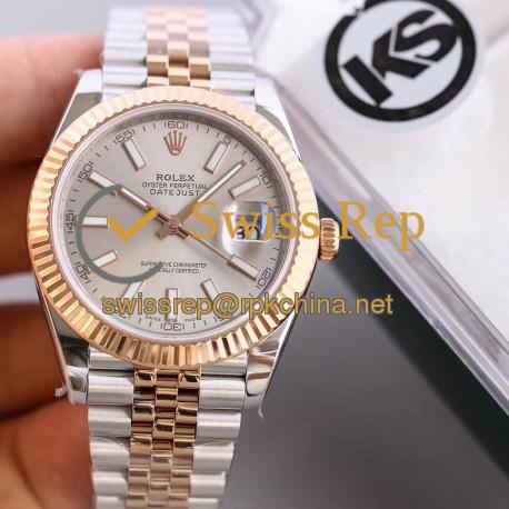 Replica Rolex Datejust II 116333 41MM KS Stainless Steel & Rose Gold Rhodium Dial Swiss 2836-2