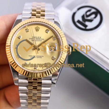 Replica Rolex Datejust II 116333 41MM KS Stainless Steel & Yellow Gold Champagne Dial Swiss 2836-2