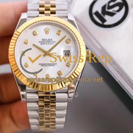 Replica Rolex Datejust II 116333 41MM KS Stainless Steel & Yellow Gold Mother Of Pearl Dial Swiss 2836-2