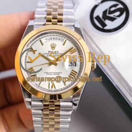 Replica Rolex Datejust II 116333 41MM KS Stainless Steel & Yellow Gold Rhodium Dial Swiss 2836-2