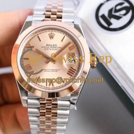 Replica Rolex Datejust II 116333 41MM KS Stainless Steel & Rose Gold Rose Gold Dial Swiss 2836-2