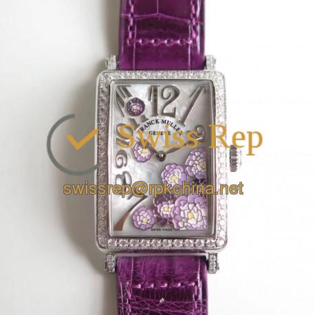 Replica Franck Muller Ladies Long Island 952 QZ REL MOP VL D1R EA Stainless Steel & Diamonds Mother Of Pearl Dial Swiss Quartz