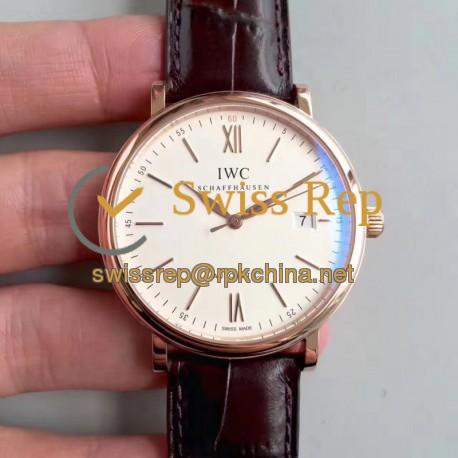 Replica IWC Portofino Automatic IW356504 MK Rose Gold White Dial Swiss 2892