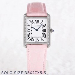 Tank Solo Ladies 35mm AF SS White Dial Ronda Quartz