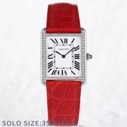 Tank Solo Ladies 35mm AF SS White Dial Ronda Quartz