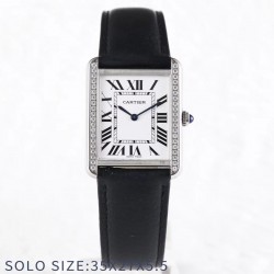 Tank Solo Ladies 35mm AF SS White Dial Ronda Quartz