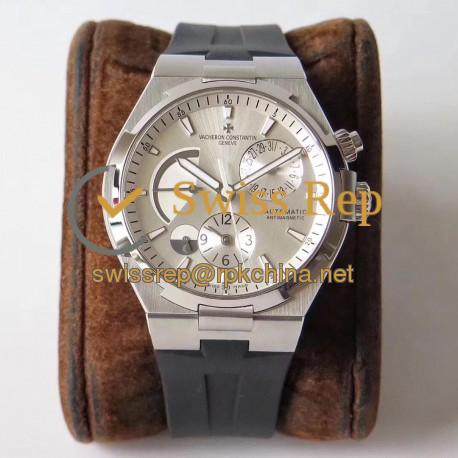 Replica Vacheron Constantin Overseas Dual Time 47450/B01A-9226 TWA Stainless Steel Silver Dial Swiss 1222 SC