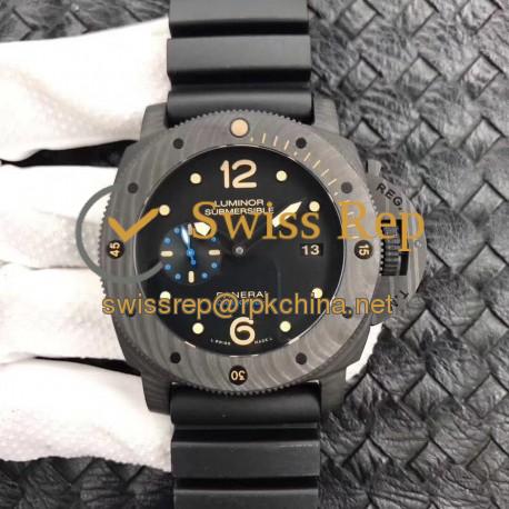 Replica Panerai Luminor Submersible 1950 PAM616 VS V3 Carbotech Black Dial Swiss P9000