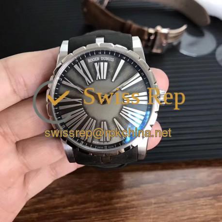 Replica Roger Dubuis Excalibur DBEX0050 RD Stainless Steel Silver Dial Swiss RD622