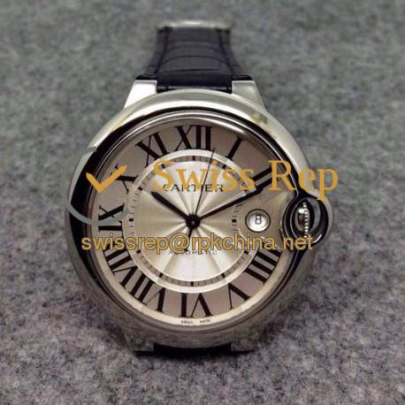 Replica Cartier Ballon Bleu 36MM Stainless Steel Silver Dial Swiss 2824-2