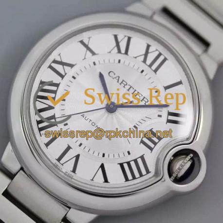 Replica Cartier Ballon Bleu 36MM Stainless Steel Silver Dial Swiss 2836-2