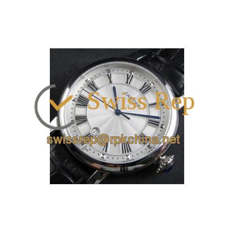 Replica Cartier Rotonde 42MM Stainless Steel Silver Dial Swiss 2824-2