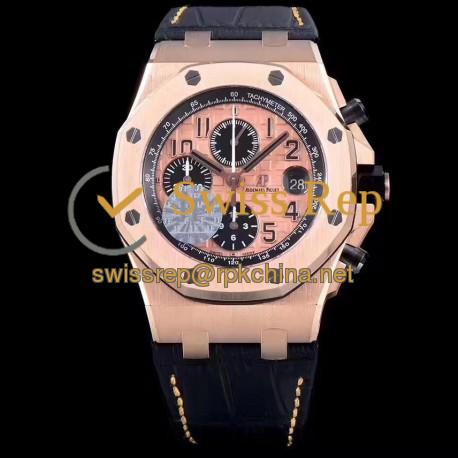 Replica Audemars Piguet Royal Oak Offshore 26470OR.OO.A002CR.01 JF V2 Rose Gold Rose Gold Dial Swiss 3126