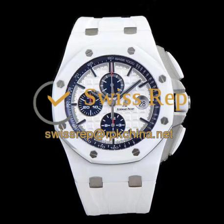 Replica Audemars Piguet Royal Oak Offshore 26402CB.OO.A010CA.01 JF V2 White Ceramic White Dial Swiss 3126