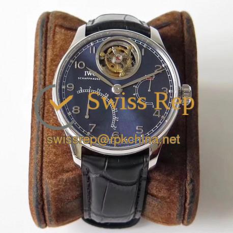 Replica IWC Portugieser Tourbillon Mystere Retrograde IW504601 ZF Stainless Steel Blue Dial Swiss Tourbillon