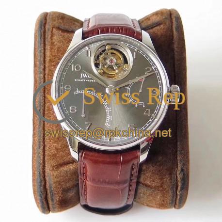 Replica IWC Portugieser Tourbillon Mystere Retrograde IW504601 ZF Stainless Steel Anthracite Dial Swiss Tourbillon