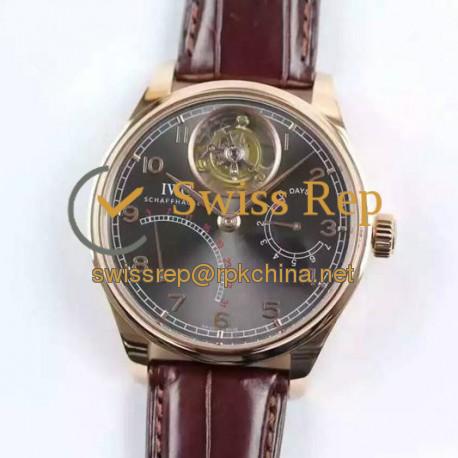 Replica IWC Portuguese Tourbillon IW504601 Power Reserve Rose Gold Anthracite Dial Swiss Tourbillon