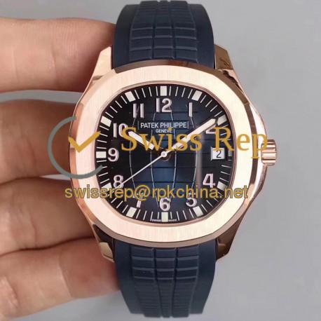 Replica Patek Philippe Aquanaut Jumbo 5167R MP Rose Gold Blue Dial Swiss 324SC