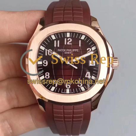 Replica Patek Philippe Aquanaut Jumbo 5167R-001 MP Rose Gold Chocolate Dial Swiss 324SC