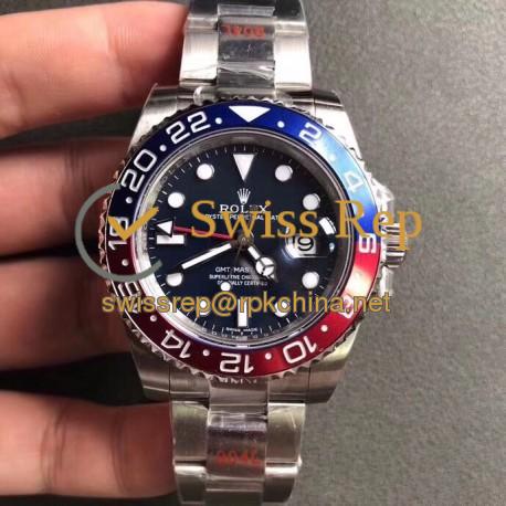 Replica Rolex GMT-Master II 116719BLRO GM Stainless Steel 904L Blue Dial Swiss 2836-2