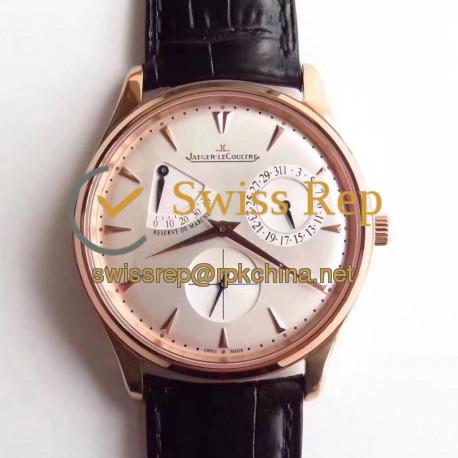 Replica Jaeger-LeCoultre Master Ultra Thin Reserve De Marche 1372520 SW Rose Gold Silver Dial Swiss Caliber 938A/1