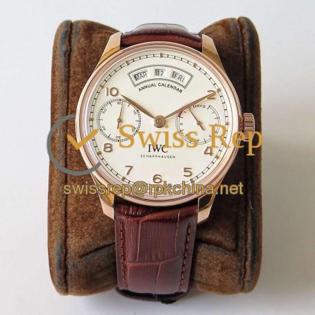 Replica IWC Portugieser Annual Calendar IW503504 ZF Rose Gold White Dial Swiss 52850