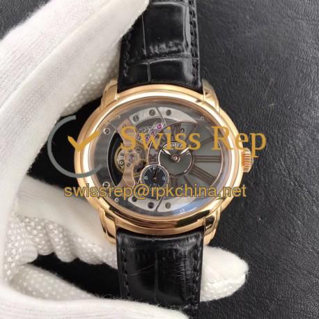 Replica Audemars Piguet Royal Millenary 4101 15350OR.OO.D093CR.01 V9 Yellow Gold Skeleton Dial Swiss 4101