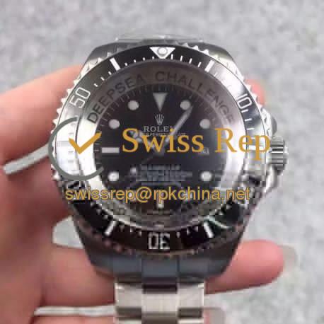 Replica Rolex DEEPSEA Challenge James Cameron V5 Stainless Steel Black Dial Swiss 2836-2