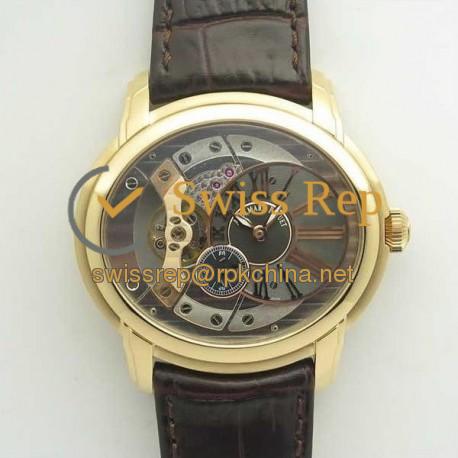 Replica Audemars Piguet Royal Millenary 4101 15350OR.OO.D093CR.01 V9 Yellow Gold Skeleton Dial Swiss 4101