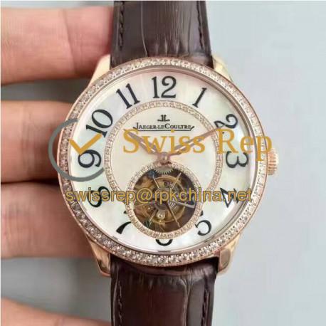 Replica Jaeger-LeCoultre Rendez-Vous Tourbillon 3412405 Noob Rose Gold & Diamond MOP Dial Swiss Tourbillon