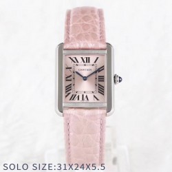 Tank Solo Ladies 31mm AF SS Rose Gold Dial Ronda Quartz