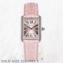 Replica Cartier Tank Solo Ladies 31MM AF Stainless Steel Rose Gold Dial Swiss Ronda Quartz