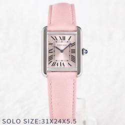 Tank Solo Ladies 31mm AF SS Rose Gold Dial Ronda Quartz