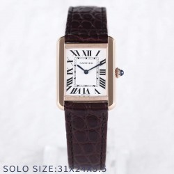 Tank Solo Ladies 31mm W5200024 AF Rose Gold White Dial Ronda Quartz