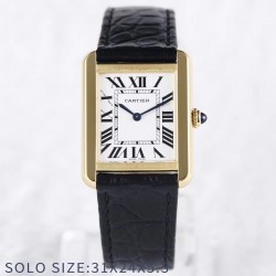 Tank Solo Ladies 31mm W5200002 AF Yellow Gold White Dial Ronda Quartz