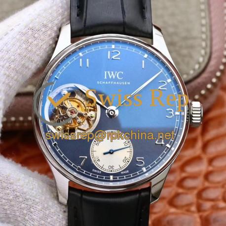 Replica IWC Portugieser Tourbillon IW546301 ZF Stainless Steel Blue Dial Swiss Tourbillon