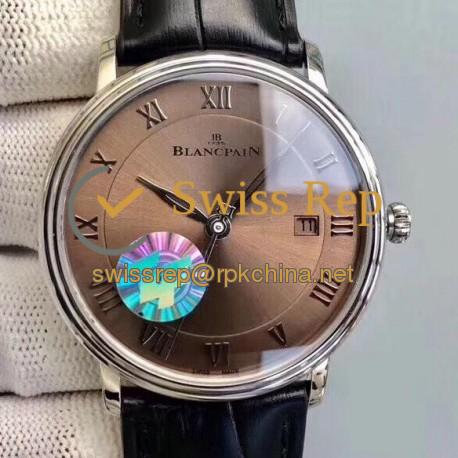 Blancpain Villeret Ultraplate 6651 ZF Stainless Steel Brown Dial Swiss 1151