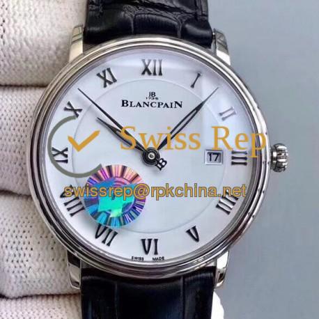 Blancpain Villeret Ultraplate 6651-1127-55B ZF Stainless Steel White Dial Swiss 1151