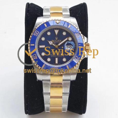 Replica Rolex Submariner Date 116613LB VR 18K Yellow Gold Wrapped & Stainless Steel Blue Dial Swiss 2836-2